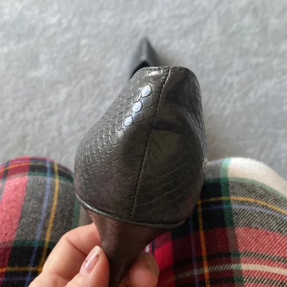 Worthington heels gray a snake leather look size 9 - Picture 6 of 9